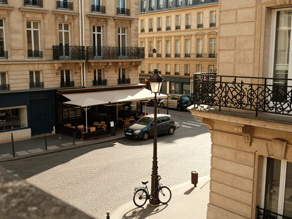 Vue surélevée d'une rue citadine illustrant les liens et la complexité du paysage urbain.